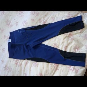 Nike Pro Cropped deep Blue Tights with sheer patches